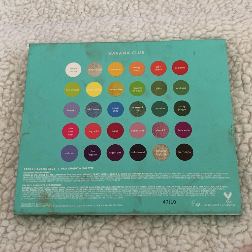 PRO10 HAVANA‎ CLUB SHADOW PALETTE Kata Beauty